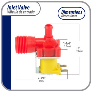 Appli Parts APVI-1111 Single Water Inlet 120 V Solenoid Valve for Refrigerators and Ice Makers, 50/60 Hz, 0.95 A, Inlet 3/4 in NPT Outlet 1/4 in Appli Parts APVI-1111 Single Water Inlet 120 V Solenoid Valve for Refrigerators and Ice Makers, 50/60 Hz, 0.95 A, Inlet 3/4 in NPT Outlet 1/4 in