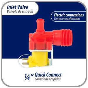 Appli Parts APVI-1111 Single Water Inlet 120 V Solenoid Valve for Refrigerators and Ice Makers, 50/60 Hz, 0.95 A, Inlet 3/4 in NPT Outlet 1/4 in Appli Parts APVI-1111 Single Water Inlet 120 V Solenoid Valve for Refrigerators and Ice Makers, 50/60 Hz, 0.95 A, Inlet 3/4 in NPT Outlet 1/4 in