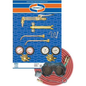 Uniweld KLC100 Professional Welding Kit CENTURION Outfit Oxy Acetylene with Welding 71 and Type17-0 and Type 17-2 Cutting CA100 and CT100-0 Oxygen Regulator RO100 Acetylene Regulator RMC100 Uniweld KLC100 Professional Welding Kit CENTURION Outfit Oxy Acetylene with Welding 71 and Type17-0 and Type 17-2 Cutting CA100 and CT100-0 Oxygen Regulator RO100 Acetylene Regulator RMC100