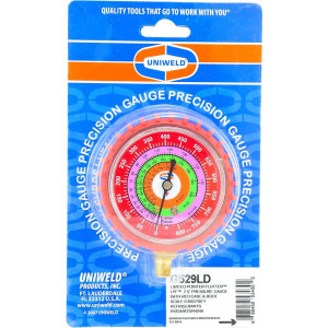 Uniweld G529LD Esfera de Manometro Alta Roja R-410A,R-22,R-404A psi/Fahrenheit Uniweld G529LD Esfera de Manometro Alta Roja R-410A,R-22,R-404A psi/Fahrenheit