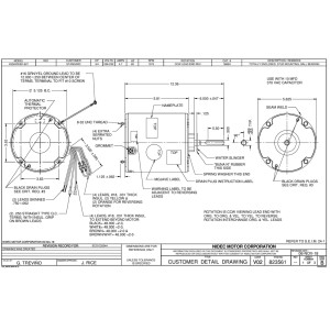 US Motors 1868H Mojave 3/4 Hp 1075 rpm, 6 poles, 1 shaft, TEAO Enclosure, 1 speed, 5.6 diameter, CCW, Lead End, Reversible, 208-230 V, 60 hz, 1 ph, 10 mfd/370 VAC Run Capacitor K055WEK0627012B
Fits 3731 3735