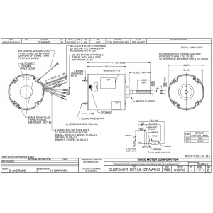 US Motors 3/4 hp 1075 rpm, 6 poles, 1 shaft, TEAO Enclosure, 1 speed, 5.6 diameter, Reversible, 208-230 V, 60 hz, 1 ph, 10 mfd/370 VAC Run Capacitor Not Included , 1868 K055TLM9431012B
Fits 3731 3735