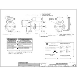 US Motor 9664 1/12-1/20Hp 1550 rpm, 4 poles, 1 shaft, 2.5in OAO Enclosure, 3.3 diameter, Reversible, 115/230 V, 50/60 Hz,1 Ph frame 4.17 in

