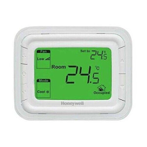 Honeywell T6861H1WG Termostato Fan Coil, Horizontal, Blanco, Pantalla Verde, 2/4 Tubos, 115 V Honeywell T6861H1WG Termostato Fan Coil, Horizontal, Blanco, Pantalla Verde, 2/4 Tubos, 115 V