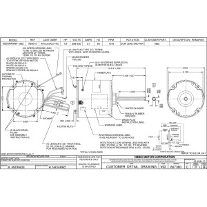 US Motors 1/2 hp 1075 rpm, 6 polos, 1 eje, TEAO Cerramiento, 1 velocidad, 5.6 diametro, CCW, Lead End, Reversible, 208-230 V, 60 hz, 1 ph, 10 mfd/370 VAC Capacitor 1862 K055WMW1282012B US Motors 1/2 hp 1075 rpm, 6 polos, 1 eje, TEAO Cerramiento, 1 velocidad, 5.6 diametro, CCW, Lead End, Reversible, 208-230 V, 60 hz, 1 ph, 10 mfd/370 VAC Capacitor 1862 K055WMW1282012B