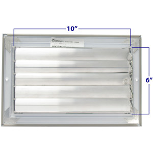 Laminaire CL1M1006 10x6 1-Via, Blanco, Hoja Curva, Difusor de Cielo con Damper ML Laminaire CL1M1006 10x6 1-Via, Blanco, Hoja Curva, Difusor de Cielo con Damper ML