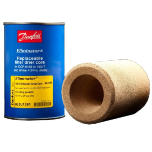 Danfoss 023U1392 Filter Drier Core 48-DM for DCR, High Moisture, includes Gasket, for Use with DCR 0485 to 19217 and other 4-3/4 in Shells
 Danfoss 023U1392 Filter Drier Core 48-DM for DCR, High Moisture, includes Gasket, for Use with DCR 0485 to 19217 and other 4-3/4 in Shells
