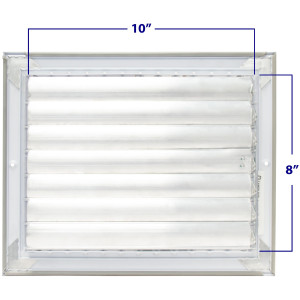 Laminaire VML1008 10x8 Difusor de Pared Blanco con Damper ML Laminaire VML1008 10x8 Difusor de Pared Blanco con Damper ML