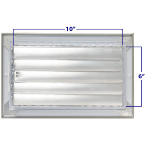 Laminaire VML1006 10x6 Difusor de Pared Blanco con Damper ML Laminaire VML1006 10x6 Difusor de Pared Blanco con Damper ML