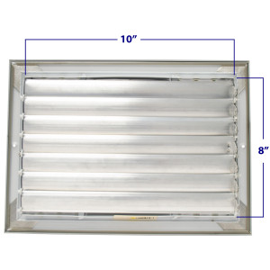 Laminaire L-CL4M1008 10x8 4-Via, Blanco, Hoja Curva, Difusor de Cielo con Damper ML