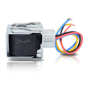 Danfoss 018F4181 Bobina para Solenoide 208-240 V, 60 Hz, 110-120V, 60 Hz, 230 V, 50 Hz, 13 W, BU240CS, Con Cables
