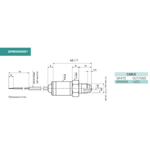 Full Gauge SB69-100A Pressure Transducer, 1/4 in SAE Male, 0-100 Psi (0-6 bar), Supply 8-32 VDC, Output 4-20mA, Temp Range -40 to 212 F (-40 to 100 C) Full Gauge SB69-100A Pressure Transducer, 1/4 in SAE Male, 0-100 Psi (0-6 bar), Supply 8-32 VDC, Output 4-20mA, Temp Range -40 to 212 F (-40 to 100 C)
