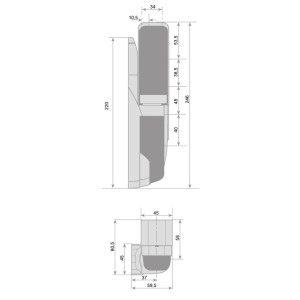 Bisagra para Cuarto Frio G-1573 FI01839 Bisagra para Cuarto Frio G-1573 FI01839