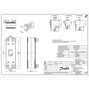 Danfoss 021B6358 Heat Exchanger 40 Ton B3-095-122-3.0-HQ 40TR Danfoss 021B6358 Heat Exchanger 40 Ton B3-095-122-3.0-HQ 40TR