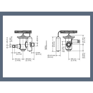 Danfoss 068U3701 0.8 TR Valvula de Expansion de Acero inoxidable, TUB, R-290, 1/4x3/8 pulg, Soldable, ODF, Ecualizacion Interna, Single-flow con Orificio 00, -40 a 50 10 C