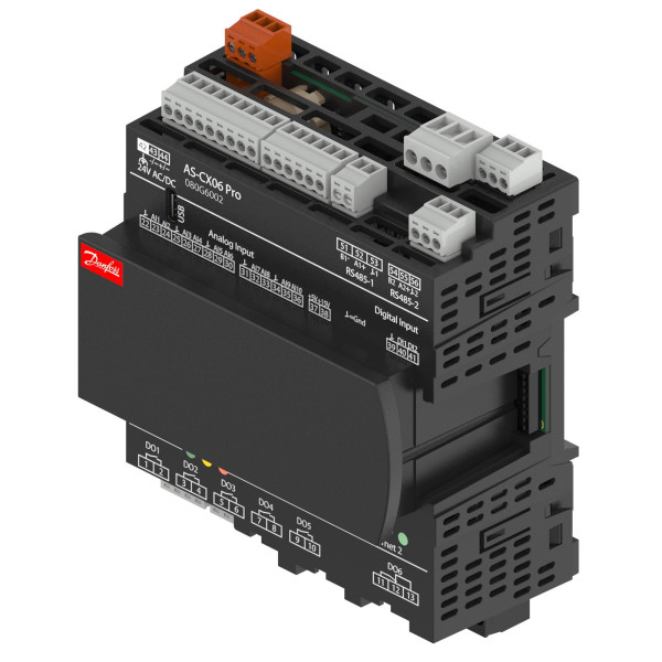 Danfoss AS-CX06 Pro Programmable Controller, 6 relays, 24 V, 2xETHERNET 2xRS485 CAN-FD RJ11 (CAN) to User Interface USB-C 080G6002 Danfoss AS-CX06 Pro Programmable Controller, 6 relays, 24 V, 2xETHERNET 2xRS485 CAN-FD RJ11 (CAN) to User Interface USB-C 080G6002
