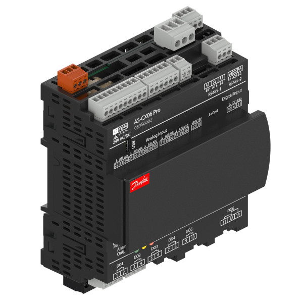 Danfoss AS-CX06 Pro Programmable Controller, 6 relays, 24 V, 2xETHERNET 2xRS485 CAN-FD RJ11 (CAN) to User Interface USB-C 080G6002 Danfoss AS-CX06 Pro Programmable Controller, 6 relays, 24 V, 2xETHERNET 2xRS485 CAN-FD RJ11 (CAN) to User Interface USB-C 080G6002