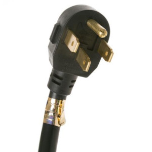 GE WX09X10035 Cable de Poder para Estufa u Horno 1.22 m (4 pies) 40 Amp 125-250 V con 4 cables, repuesto OEM compatible con WX09X0014 WX09X0015 WX09X0016 WX09X0035 y otros modelos