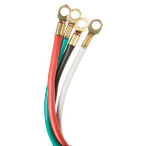 GE WX09X10035 Cable de Poder para Estufa u Horno 1.22 m (4 pies) 40 Amp 125-250 V con 4 cables, repuesto OEM compatible con WX09X0014 WX09X0015 WX09X0016 WX09X0035 y otros modelos