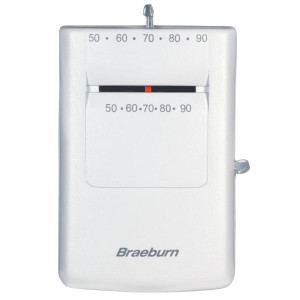 Braeburn Mechanical Megaswitch Thermostat 505, Heat Only Gas/Electric Braeburn Mechanical Megaswitch Thermostat 505, Heat Only Gas/Electric