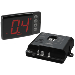 Full Gauge DCore Eco Electronic Controller 110/220 V, 2 Sensors, 1 Digital Input, 4 VCC Outputs for Variable Speed Compressors, used in Beverage Displays, Freezers, Refrigerated Cabinets, Cold Rooms