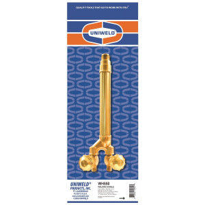 Uniweld WH550 Welding Torch Handle 8.5 in Long, Hose Connection Type A, 3/8 in -24 LH, Fuel Gas Uniweld WH550 Welding Torch Handle 8.5 in Long, Hose Connection Type A, 3/8 in -24 LH, Fuel Gas