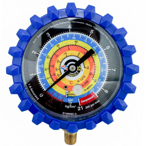 Uniweld G730NSD-5 Manifold Gauge Blue, Low R-600a,R-290,R-1270, 3-1/8 in