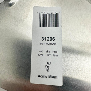 Acme 31206 Aspa de Aluminio 12 in Sin Buje 5/16 Inclinacion 25 Rotacion CW CFM 990 Acme 31206 Aspa de Aluminio 12 in Sin Buje 5/16 Inclinacion 25 Rotacion CW CFM 990