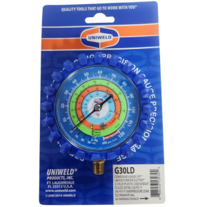 Uniweld G30LD Manifold Gauge Low R404/R22/R134a Psi/Fahrenheit
