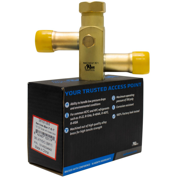 SANHUA SERVICE-BAR-7-S-T Service Valve 7/8 in, ODF SANHUA SERVICE-BAR-7-S-T Service Valve 7/8 in, ODF