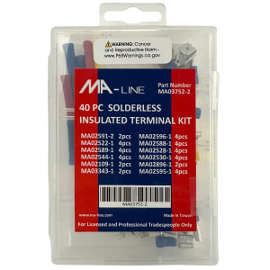MA-Line MA03752-2 Kit de Terminales Aislados, no Soldables