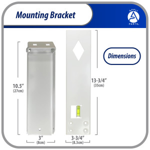 Appli Parts Soporte para montaje en pared de equipos de Aire Acondicionado tipo Ventana hasta 35 kg modelo APAB-2038 incluye kit de fijacion, pernos y gomas
