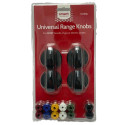 Electrolux KNOBKIT4B Perillas Universales para Estufa, 4 perillas Negras con adaptadores