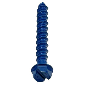 DFM12722 1/4 in x 1-3/4 in UltraCon+ Concrete Screw Anchors, Hex Washer Head, Gimlet Point, 5/16 in Drive Size, 3/16 in Drill Bit Size, Blue Stalgard Coating