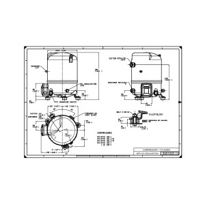 Danfoss MTZ28JE1AVE 2.5HP R404,R407,R134,R448, MBP Compresor Reciprocante para Refrigeracion 208-230/1/60 (V/Ph/Hz),Descarga 1 pulg V06, Succion 1-1/4 pulg V09, Rotolock, Aceite POE ,MTZ28-1V