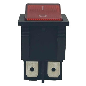 Appli Parts APRS-250R Interruptor 250V, 30A, Rojo, con Luz, DPST, 4 Pines