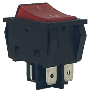 Appli Parts APRS-250R Interruptor 250V, 30A, Rojo, con Luz, DPST, 4 Pines