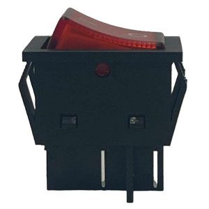 Appli Parts APRS-250R Interruptor 250V, 30A, Rojo, con Luz, DPST, 4 Pines