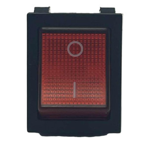 Appli Parts APRS-250R Interruptor 250V, 30A, Rojo, con Luz, DPST, 4 Pines