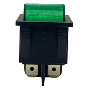 Appli Parts APRS-250G Interruptor 250V, 30A, Verde, con Luz, DPST, 4 Pines