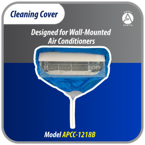 Appli Parts APCC-1218B Cleaning Cover Kit or Maintenance for Mini Split 1 - 1.5 Tons (up to 18,000 Btu) or 2.3 to 3.3 ft in length, Waterproof, 3 yd Drain Hose, with Support Plate and Box Packaging