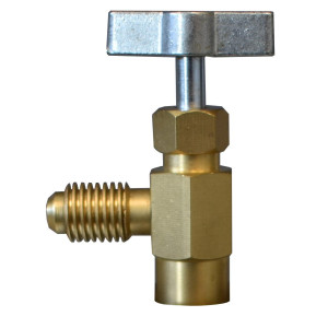 FJC 6029 R-134a Can Tap for Self-sealing Valve Cans with 1/2 in ACME RH thread connection and built-in backflow preventer