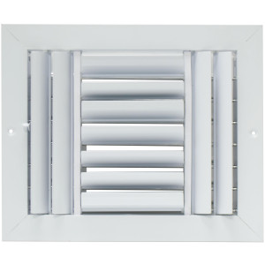 Laminaire L-CL3M0808 8x8 3-Way, White, Curved Blade, Ceiling Diffuser with ML Damper