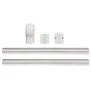 Appli Parts APLC-SET75 Line Cover Set 3 in x 7.5 ft for Mini Split HVAC 7000 to 24000 BTU Includes 2 Straight Ducts, Coupling, Wall Cap, End Cap and Installation Screws