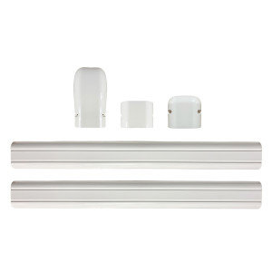 Appli Parts APLC-SET110 Line Cover Set 4in x 7.5 ft includes, 2 Straight, 1 Coupling, 1 Wall Cap Cover, 1 End Cap