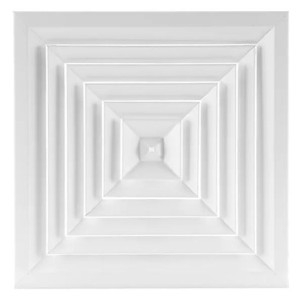 Laminaire L-JS4-OB-PLT  12 pulg X 12 pulg Difusor con panel Central Fijo