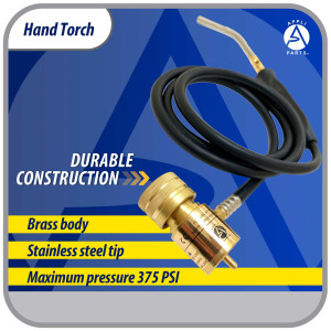 Appli Parts APHT-3W single burner hand torch with 5 ft hose and handle for soldering welding and brazing with map or propane fuel for HVAC and Plumbing 