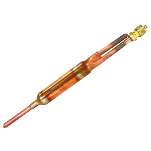 Appli Parts APFD-115S Copper Liquid line filter dryer with Charging Service Valve 1/4 x 1/4 in 15g 0.53oz for universal refrigeration and air conditioner applications 