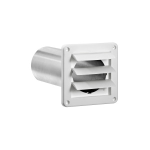 Rejilla de Ventilacion Blanca 4" Lambro Con Tubo de 11 pulgadas 267W