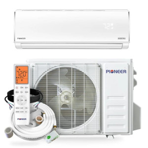 Pioneer WYT009GLSI20RL Diamante Pro 9,000 BTU 21 SEER2 230V High-Wall Ductless Mini-Split Air Conditioner Inverter Heat Pump with 16 Ft. Kit